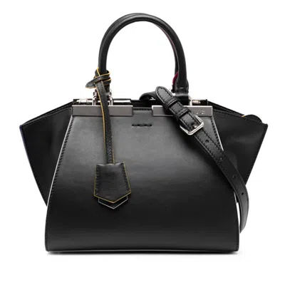 Pre-owned Fendi Black Leather Handbag Shoulder Bag ()