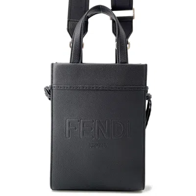 Pre-owned Fendi Black Leather Handbag Shoulder Bag ()