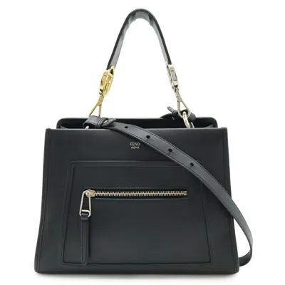 Pre-owned Fendi Black Leather Handbag Shoulder Bag ()
