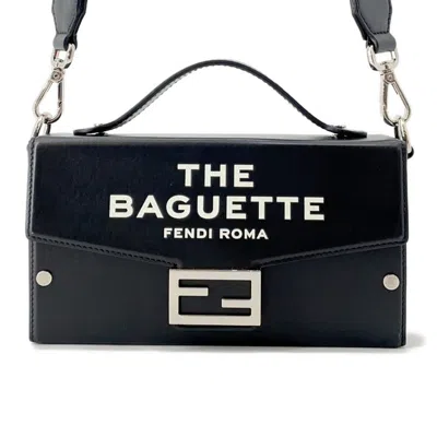 Pre-owned Fendi Black Leather Handbag Shoulder Bag ()