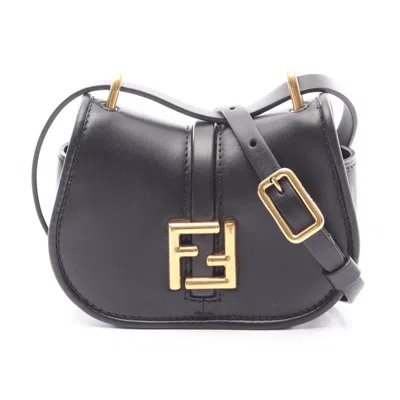 Pre-owned Fendi Black Leather Handbag Shoulder Bag ()