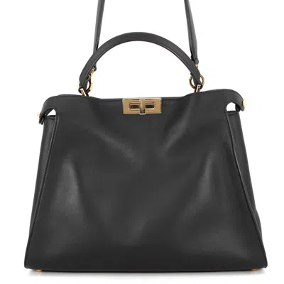 Pre-owned Fendi Black Leather Handbag Shoulder Bag ()