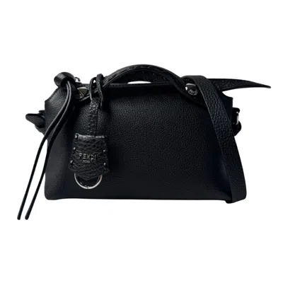 Pre-owned Fendi Black Leather Handbag Shoulder Bag ()