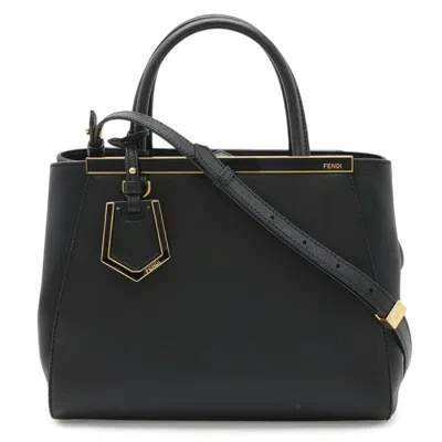 Pre-owned Fendi Black Leather Handbag Shoulder Bag Tote Bag ()