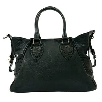 Pre-owned Fendi Black Leather Handbag Tote Bag ()
