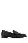 Fendi Black Leather Loafers In Black