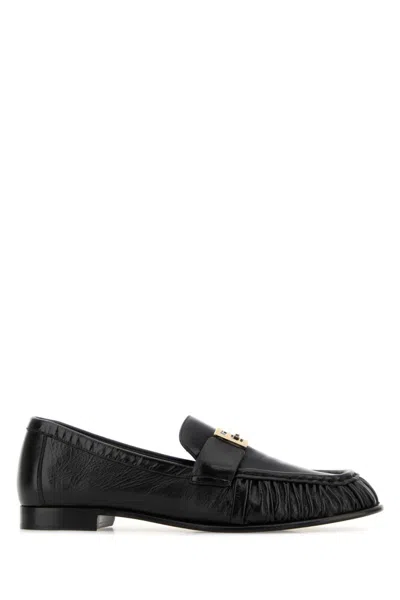Fendi Black Leather Loafers