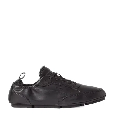 Fendi Fit Low-top Sneakers In Black Leather
