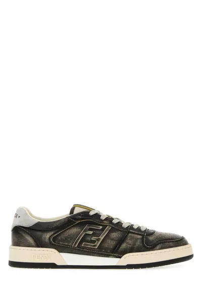 Fendi Black Leather Match Sneaker