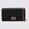 Fendi Women Continental With Chain Baguette Leather Shoulder Bag With Ff Motif In Multi