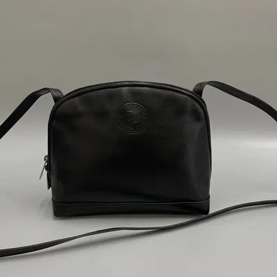 Pre-owned Fendi Black Leather Pochette Shoulder Bag ()