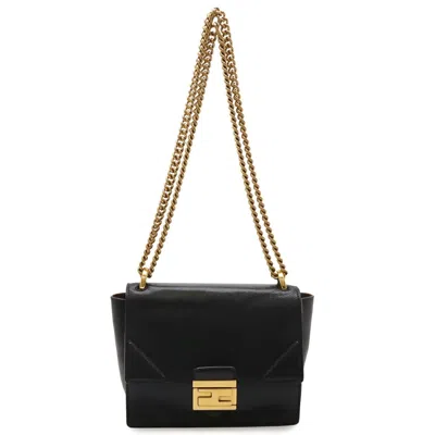 Pre-owned Fendi Black Leather Pochette Shoulder Bag ()