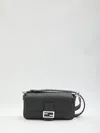 Fendi Black Leather Shoulder Bag In Black