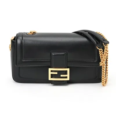 Pre-owned Fendi Black Leather Shoulder Bag ()