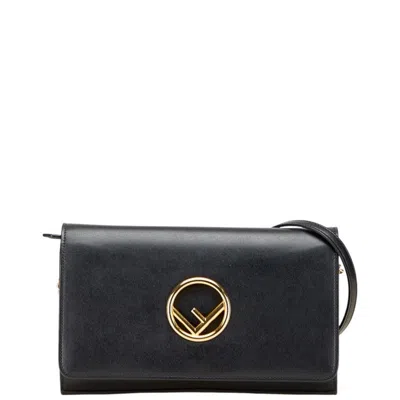 Pre-owned Fendi Black Leather Shoulder Bag ()