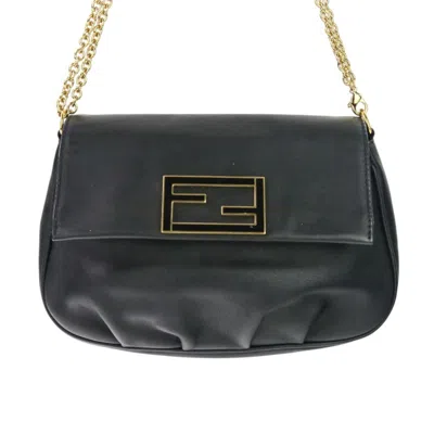 Pre-owned Fendi Black Leather Shoulder Bag ()