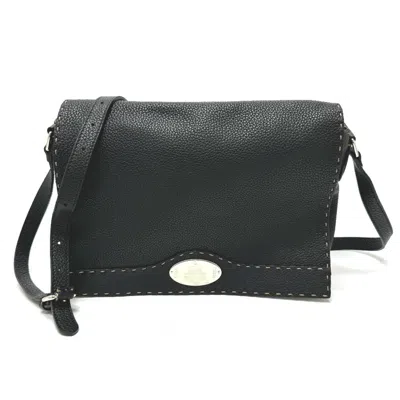 Pre-owned Fendi Black Leather Shoulder Bag ()