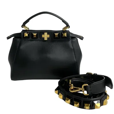 Pre-owned Fendi Black Leather Shoulder Bag ()