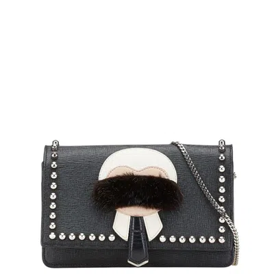 Pre-owned Fendi Black Leather Shoulder Bag ()