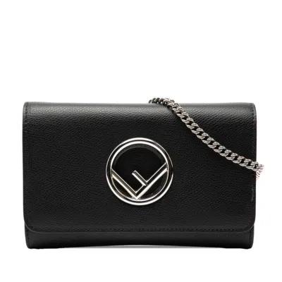 Pre-owned Fendi Black Leather Shoulder Bag ()