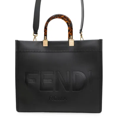 Pre-owned Fendi Black Leather Shoulder Bag Tote Bag ()