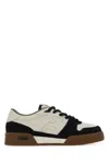 Fendi Black Leather Sneaker In White