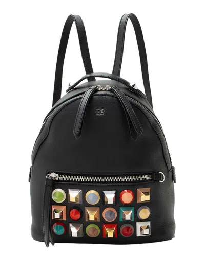 Fendi Black Leather Studded By The Way Mini Backpack (authentic Pre-loved)