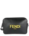 Fendi Black Leather Sunflower Logo Mini Camera Bag (authentic Pre-loved)
