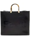 Fendi Black Leather Sunshine Large Shopper Tote (authentic Pre-loved) In Black