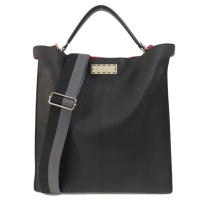 Pre-owned Fendi Black Leather Tote Bag ()