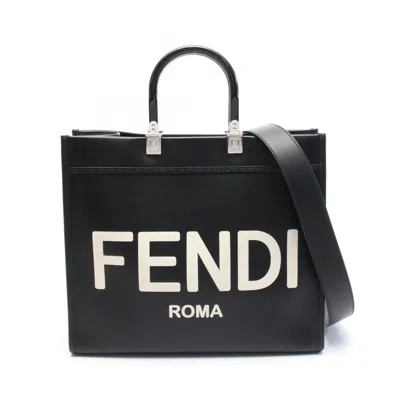 Pre-owned Fendi Black Leather Tote Bag ()