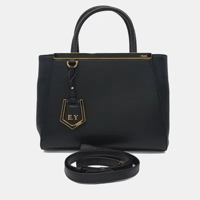Pre-owned Fendi Black Leather Toujours Small