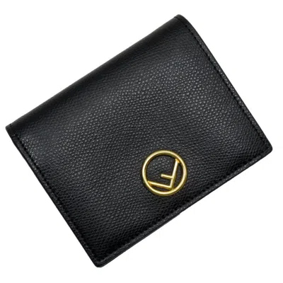 Pre-owned Fendi Black Leather Wallet (bi-fold) ()