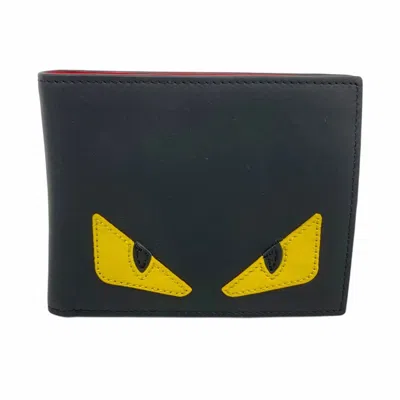 Pre-owned Fendi Black Leather Wallet (bi-fold) ()