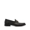 Fendi Men  O' Lock Leather Loafer With Ff Insert In Black