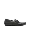 Fendi Ff Metal Driving Loafers Shoes In Black