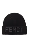 Fendi Black Log Hat Hats Black In Black