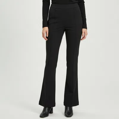 Pre-owned Fendi Black Logo Band Detail Jersey Flared Trousers M