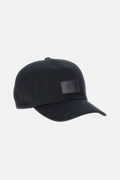FENDI BLACK LOGO BASEBALL HAT