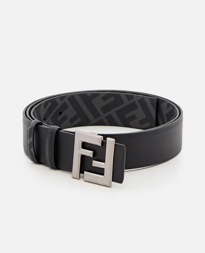 FENDI BLACK LOGO BUCKLE BELT