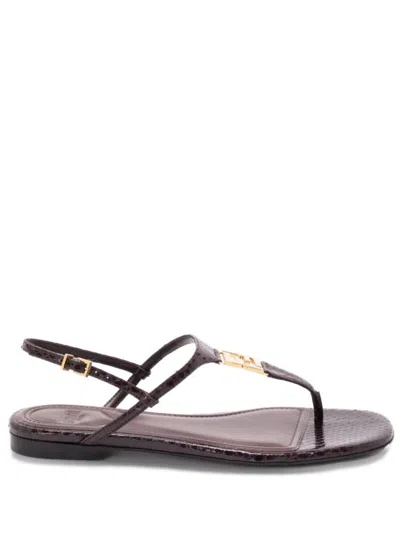 Fendi Black Logo Sandals