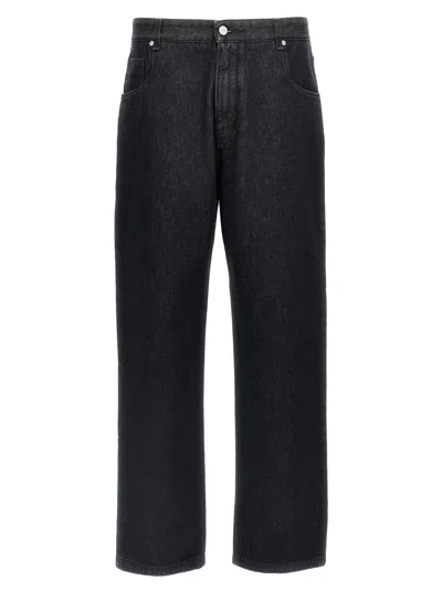 Fendi Black Logo Straight Jeans