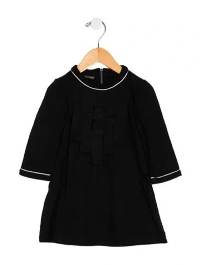Pre-owned Fendi Babies' Black Long Sleeve Dress With Zip Closure