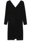 Fendi Women's Long Sleeve Midi Dress In Black