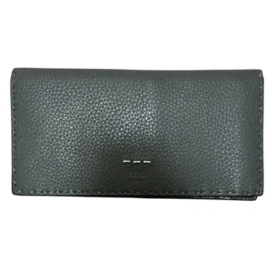 Pre-owned Fendi Black Long Wallet (bi-fold) ()