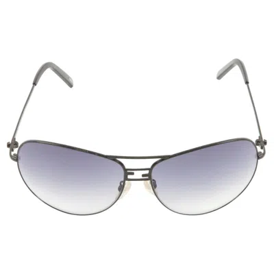 Pre-owned Fendi Black Metal Pilot Frame Sunglasses
