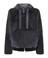 Fendi Black Mink Blouson In Black
