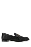 Fendi Logo-detail Leather Loafers In Black