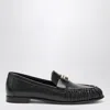 Fendi Nappa Leather Baguette Loafers Fringe Detail In Black
