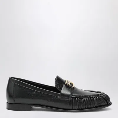 Fendi Nappa Leather Baguette Loafers Fringe Detail In Multi